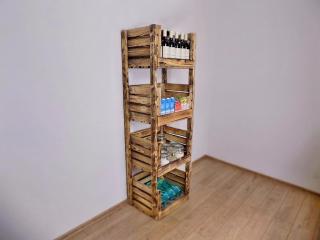 Dřevěná bedýnka REGÁL 180x67x40cm Další úpravy: Voskování bedýnek 100% včelím voskem, Povrchová úprava: Opálená