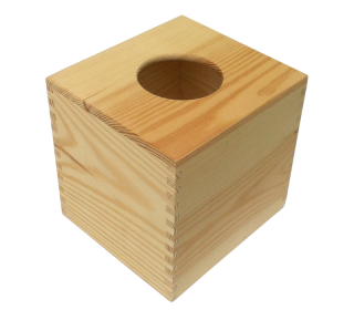 Dřevěná krabička na kapesníky HANKY 15x14x14 cm
