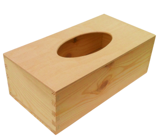 Dřevěná krabička na kapesníky PLY 26x14x9 cm