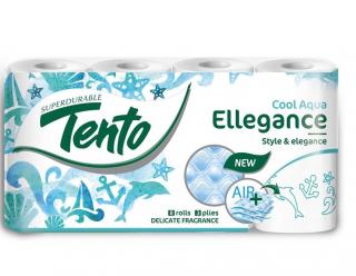 TENTO Ellegance Cool Aqua toaletní papír 3vrstvý 8 rolí