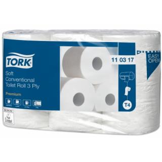 TORK jemný 3vrstvý toaletní papír –– konvenční role, 110317