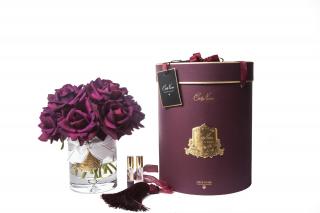 Côte Noire - Luxusní velká kytice růží - CARMINE RED (GOLD)