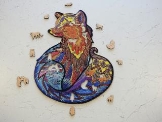 Dřevěné puzzle liška (Dřevěné puzzle liška)