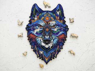Dřevěné puzzle vlk (Dřevěné puzzle vlk)