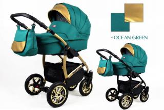 Kombinovaný kočárek Raf-pol Gold lux Barva: Ocean Green