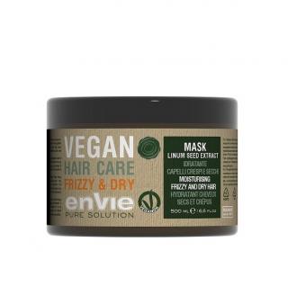 Envie Vegan Maska Frizzy and Dry pro suché a krepaté vlasy 500ml (Envie VEGAN Mask Frizzy and Dry Linum Seed Extract)