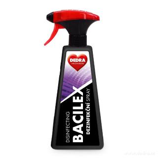 DEDRA Certifikovaný dezinfekční spray, BACILEX®, 500 ml (71 % alkoholu, na plochy i respirátory)