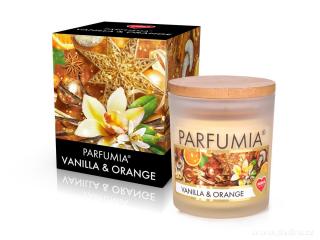 Sójová vonná EKO svíce PARFUMIA®, VANILLA & ORANGE, 250 ml