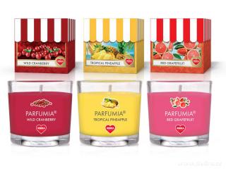 VOTIVNÍ SADA 3ks sójových vonných EKO svíček PARFUMIA® řady DELICATES, 3x 55 ml
