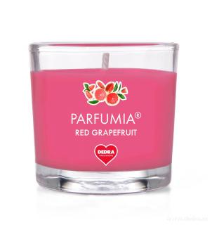 Votivní sójová vonná EKO svíce PARFUMIA®, šťavnatá vůně grepu RED GRAPEFRUIT, 55 ml