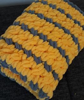 pletená dětská deka  žlutá