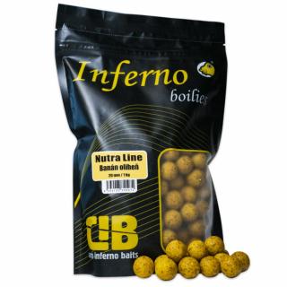 Boilies Carp Inferno NUTRA LINE Banán - Oliheň 1kg 20mm (Kvalitní České boilie.)