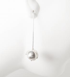 Dámské náušnice visací Bowpearls s perlou Materiál: Stříbro 925/1000, Barva perly: Bílá