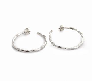 Dámské stříbrné minimalistické náušnice kruhy Implicate Materiál: Zlato 585/1000