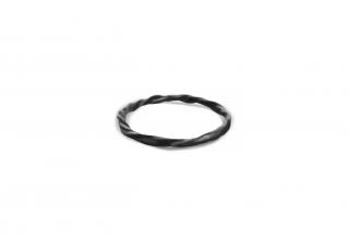 Dámský černý prsten Implicate kroužek Materiál: Stříbro 925/1000, Velikost prstenu: 66 (21,0mm)