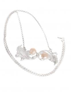 Dámský dvojitý náhrdelník Barok s perlou Délka řetízku: nad-70cm, Materiál: Stříbro 925/1000