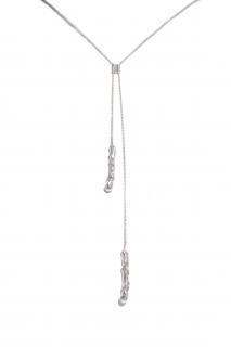 Dvojitý náhrdelník Aqua Délka řetízku: 40-45cm, Materiál: Stříbro 925/1000