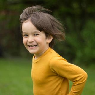 Merino tričko měsíčkově žlutá (dlouhý rukáv) 1-3 roky