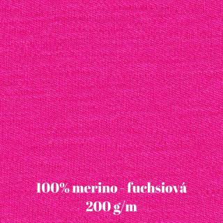 Merino zavinovací šaty Venus L/XL, 100% merino - fuchsiová