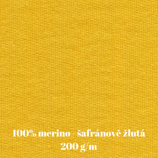 Merino zavinovací šaty Venus S/M, 100% merino - šafránově žlutá