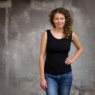 Tílko 100% merino - černá Velikost S