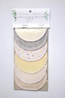 Odličovací BIO BAMBUS froté tampónky sada 5ks žluté Balení: Dárkové balení s mýdlem a svíčkami