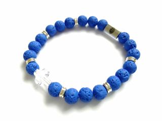 Liondeco Náramek Premium Crystal Swarovski | Modrá Láva Délka: Větší (19-20 cm)