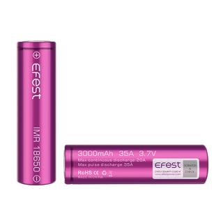 Baterie Efest IMR 18650 - 2100mAh, 38A fialová 1ks