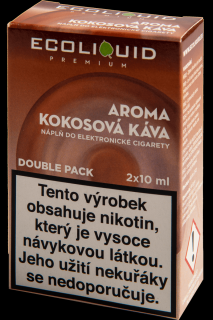 COCONUT COFFEE - český ECOLIQUID - 2x10ml Obsah nikotinu: 0mg