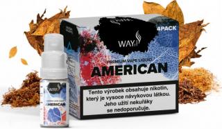 E-liquid WAY to Vape American 4x10ml (Americký tabák) Obsah nikotinu: 12mg