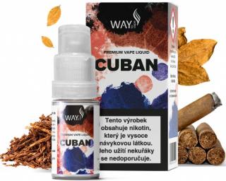 E-liquid WAY to Vape Cuban 10ml (doutníkový tabák) Obsah nikotinu: 0mg