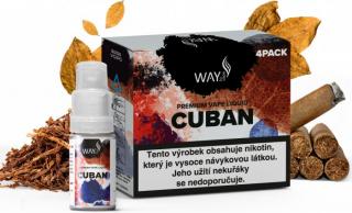 E-liquid WAY to Vape Cuban 4x10ml (doutníkový tabák) Obsah nikotinu: 6mg