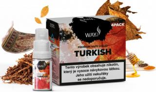 E-liquid WAY to Vape Turkish 4x10ml (Turecký tabák) Obsah nikotinu: 12mg