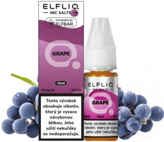 ELFLIQ Nic SALT Grape 10ml Obsah nikotinu: 10mg