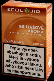 GRILIÁŠOVÁ NÁPLŇ - český ECOLIQUID - 2x10ml Obsah nikotinu: 0mg