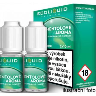 MENTOL český ECOLIQUID - 2x10ml Obsah nikotinu: 0mg