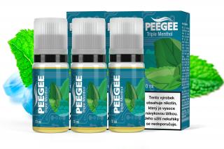 PEEGEE - Trojitý mentol (Triple Menthol) 3x10ml Obsah nikotinu: 12mg