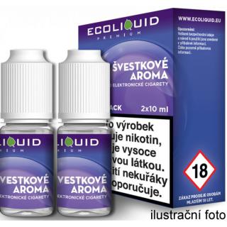 ŠVESTKA - český ECOLIQUID - 2x10ml Obsah nikotinu: 0mg