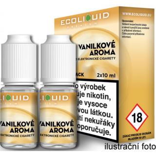 VANILKA český ECOLIQUID - 2x10ml Obsah nikotinu: 0mg