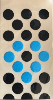 Circle ponožky - Proefdesigns (barevné) ONE SIZE (22-25cm), Černá/modrá