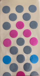 Circle ponožky - Proefdesigns (barevné) ONE SIZE (22-25cm), Modrá/růžová/šedá