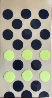 Circle ponožky - Proefdesigns (barevné) ONE SIZE (22-25cm), Tmavě modrá/žlutá