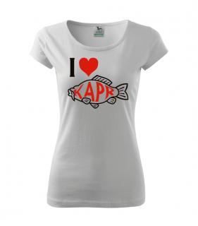 I LOVE KAPR - Dámské vánoční tričko Barva: Bílá, Velikost: L