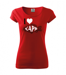 I LOVE KAPR - Dámské vánoční tričko Barva: Červená, Velikost: L