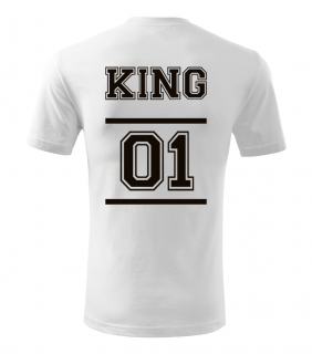 King - Tričko pro muže Barva: Bílá, Velikost trička: L
