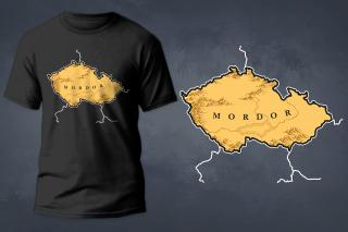 MORDOR - Pánské tričko s potiskem Barva: Černá, Velikost: M