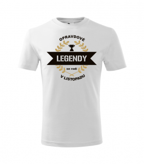 Opravdové legendy - Narozeninové tričko pro muže Barva: Bílá, Velikost trička: L