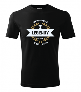 Opravdové legendy - Narozeninové tričko pro muže Barva: Černá, Velikost trička: L