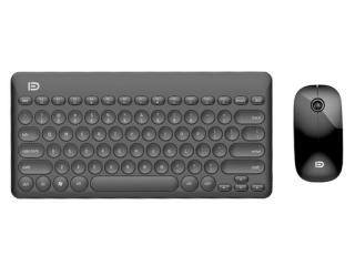 DeTech Bezdrátová klávesnice D IK6620 s myší - EN/černá