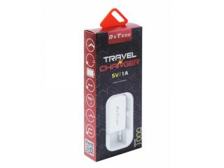 DeTech USB cestovní adaptér 5V/1A s kabelem (USB-C)